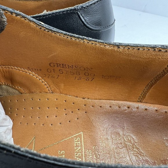 Grenson S Series Mens Black Leather Lace up Oxford Brogues Shoes Size 10 EF main image 4